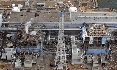 Damaged reactors at Fukushima in Japan in 2011