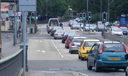 Should cyclists be expected to keep up with this kind of traffic?