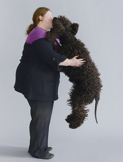 Endangered dog breeds: Helen McLaughlin and her Irish water spaniel Peaches 