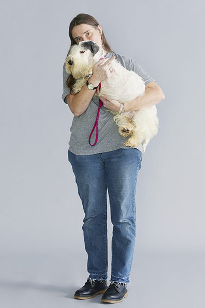 Endangered dog breeds: Handler Helen Wood with Bella, a Sealyham Terrier