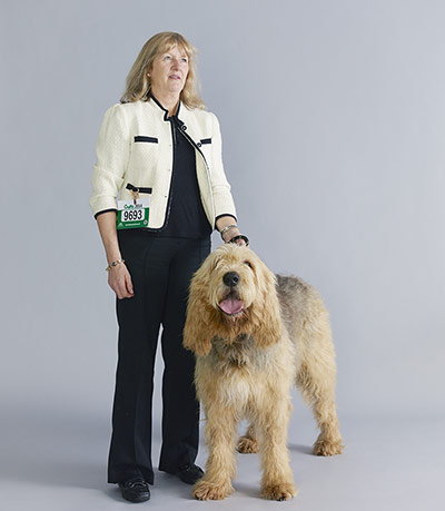 Endangered dog breeds: Rae Ganna with Hugo, an Otterhound