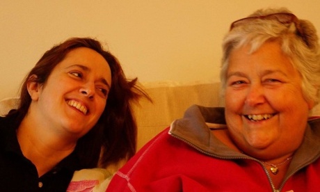 Mother and daughter laughing 