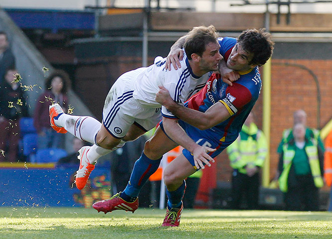 chelsea palace: Mile Jedinak and Branislav Ivanovic