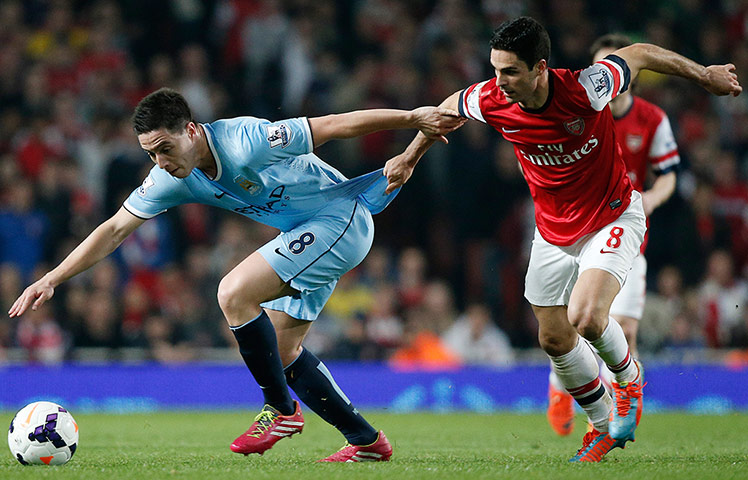 arsenal v manchester city: Arteta pulls back Nasri