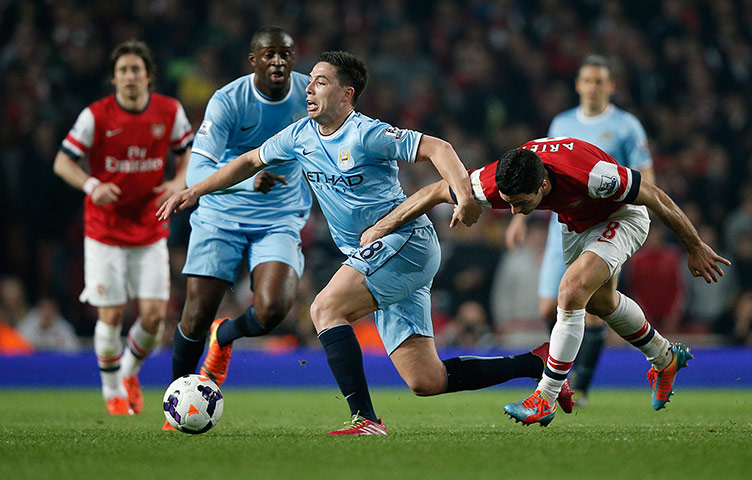 arsenal v manchester city: Arteta hauls back Nasri again