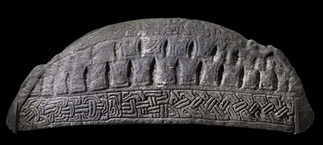 A hogback tombstone from Govan Old Parish Church, Glasgow