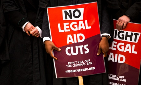 These protest are the third time this year that lawyers have taken direct action over legal aid cuts.
