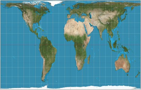 Gall-Peters equal projection map