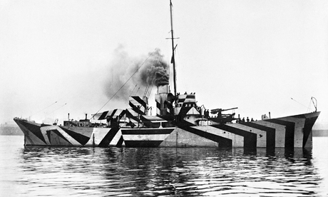 HMS Kildwick in dazzle camouflage