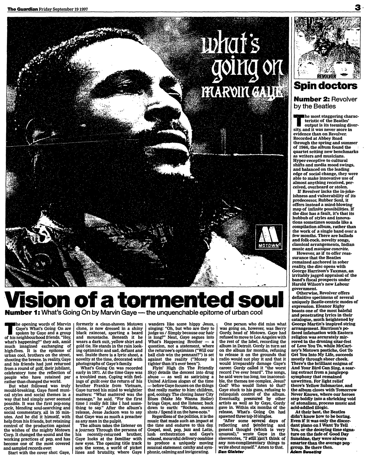 Marvin Gaye, 30 years on.