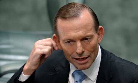 Tony Abbott in question time.