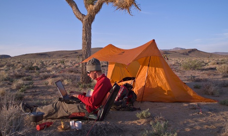 A man working on a laptop 