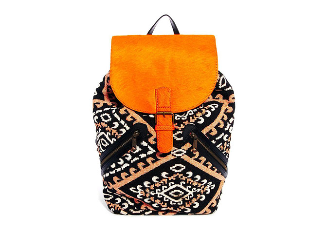 20 of the best rucksacks: Best rucksacks - orange black and white patterned by ASOS