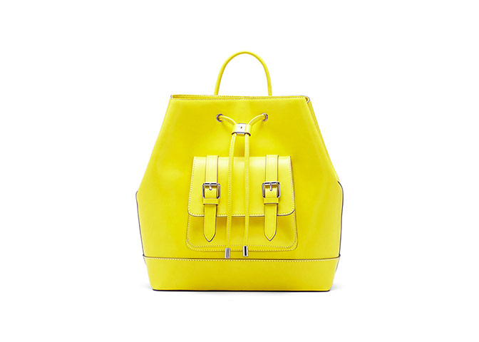 20 of the best rucksacks: Best rucksacks - bright yellow leather rucksack by Vince Camuto