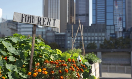 The gardens on the roof of Federation Square, Melbourne.