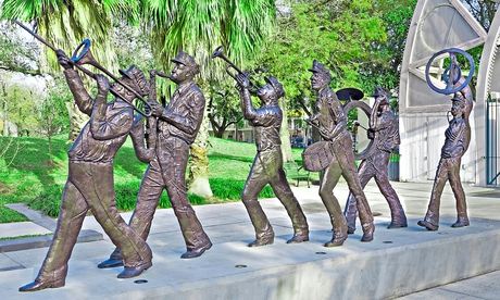 Brass Band Statue in Congo Square, New Orleans 