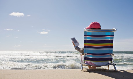 ebook on beach