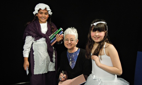 Jacqueline Wilson with Hetty Feather and Diamond