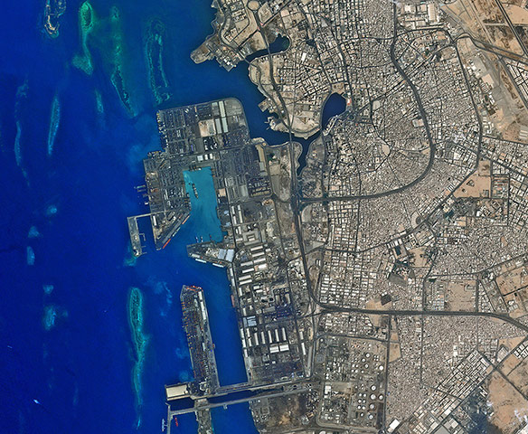 Satellite Eye on Earth: The city of Jeddah's seaport on Saudi Arabia's western coast 
