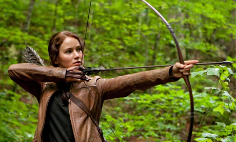 Jennifer Lawrence as Katniss Everdeen in The Hunger Games