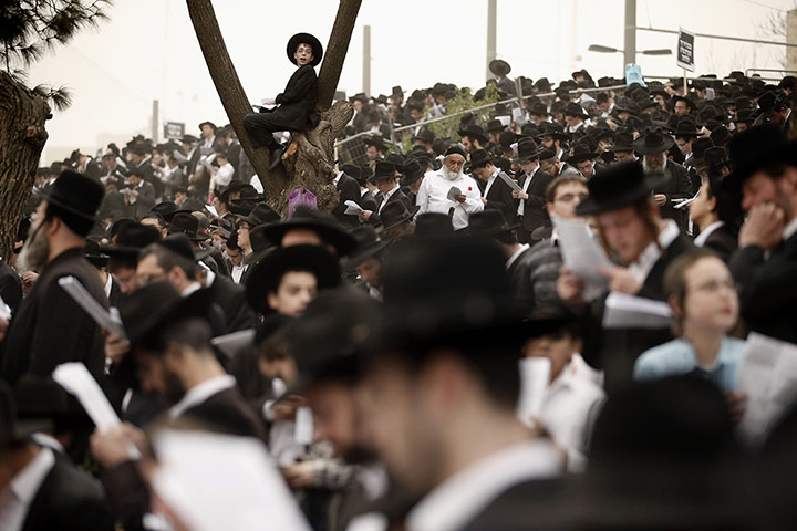 20 Photos: Ultra Orthodox Jews protest against plans to make them do military service