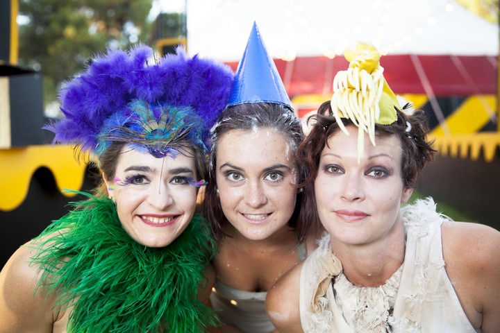 Adelaide Fringe 2014: Fright or Flight girls photographed outside the Little Big Top
