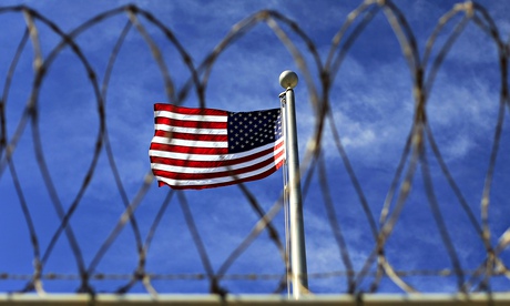 The US flag flying at Guantanamo Bay