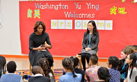 Michelle Obama at chinese school in US