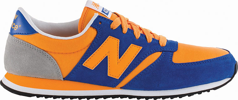 comfy shoes: Blue and yellow 420 trainer