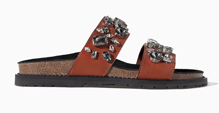 comfy shoes: Brown leather bio sandals