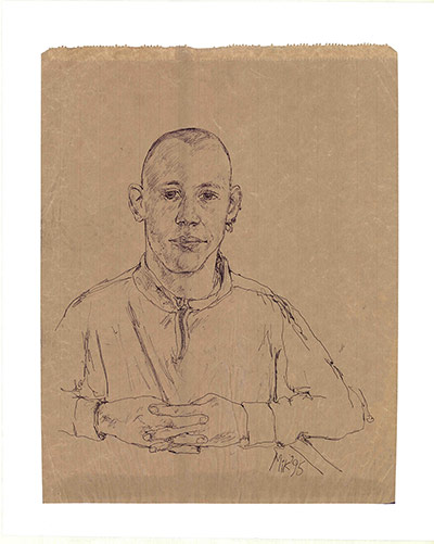 Mik Artistik portraits: Mik Artistik paper bag portraits