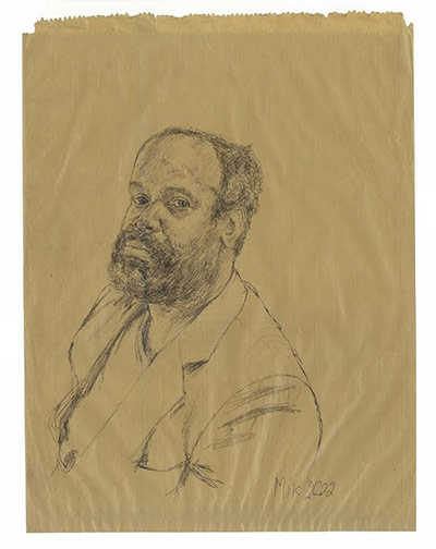 Mik Artistik portraits: Mik Artistik paper bag portraits