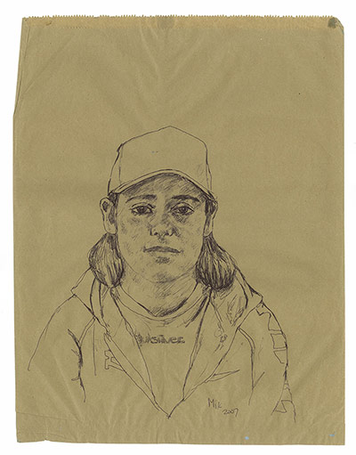 Mik Artistik portraits: Mik Artistik paper bag portraits