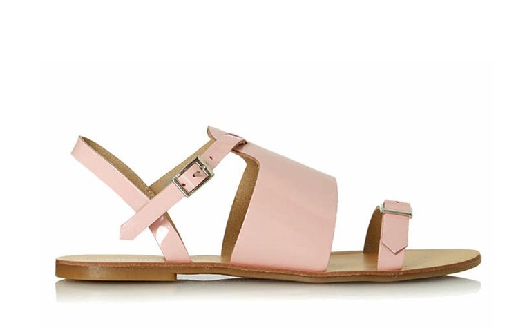 50 best flat sandals: 50 of the best flat sandals - patent light pink by Topshop