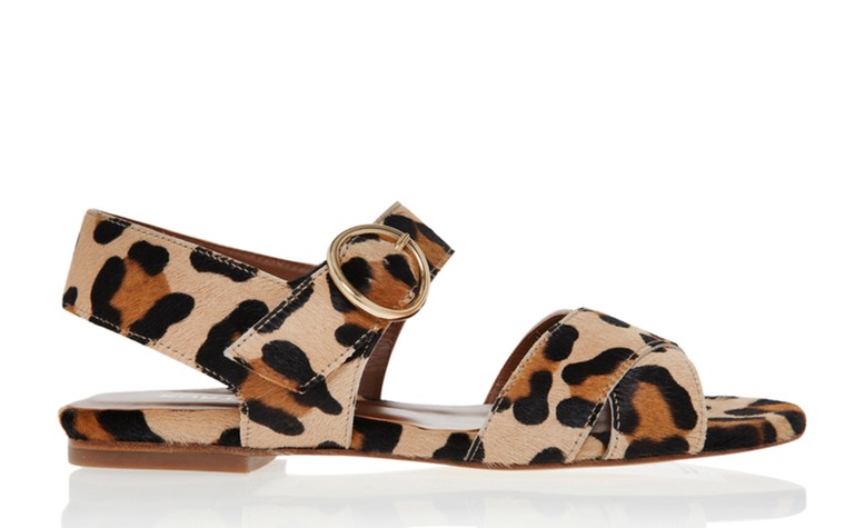 50 best flat sandals: 50 of the best flat sandals - leopard print sandals by Kurt Geiger