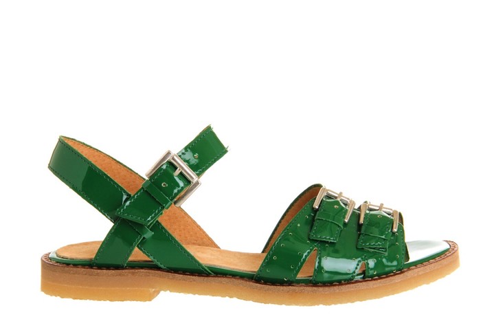 50 best flat sandals: 50 of the best flat sandals - patent bottle green w/ rubber sole by Office