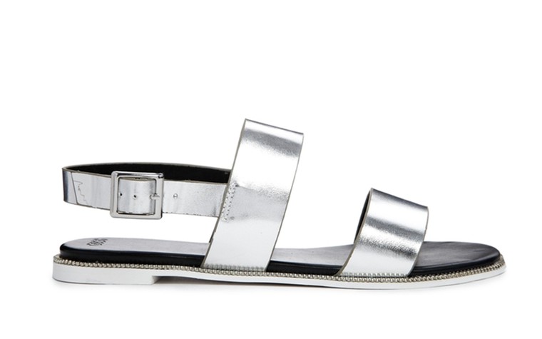 50 best flat sandals: 50 of the best flat sandals - silver flat sandals by ASOS