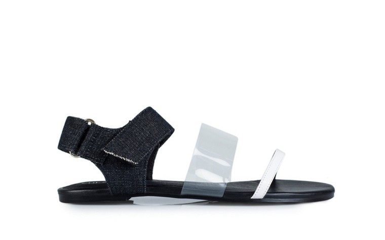 50 best flat sandals: 50 of the best flat sandals - black with clear strap by Cheap Monday