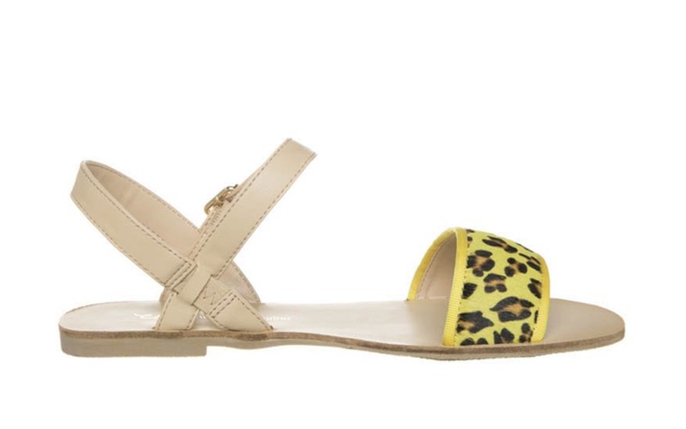 50 best flat sandals: 50 of the best flat sandals - yellow leopard print by chocolate schubar