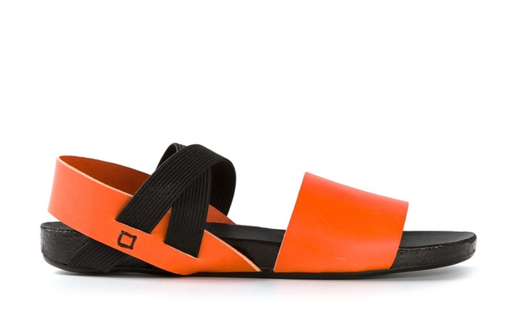 50 best flat sandals: 50 of the best flat sandals - orange and black by Collection Privee?