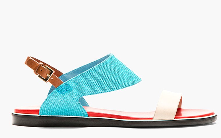 50 best flat sandals: 50 of the best flat sandals - turquoise by Nicholas Kirkwood
