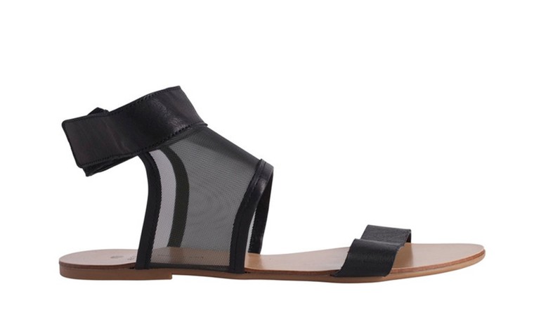 50 best flat sandals: 50 of the best flat sandals - black mesh by Pieces