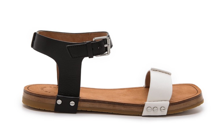 50 best flat sandals: 50 of the best flat sandals - black and white with nails by Marc Jacobs