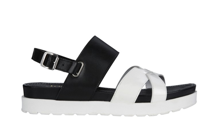 50 best flat sandals: 50 of the best flat sandals - black and white chuky by Jones