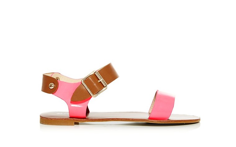 50 best flat sandals: The 50 best flat sandals - pink and tan by New Look