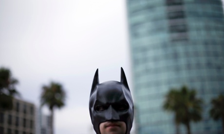 Man dressed up as Batman 