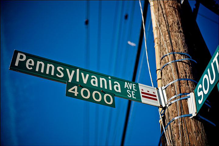 Pennsylvania: A street sign near the border with Maryland