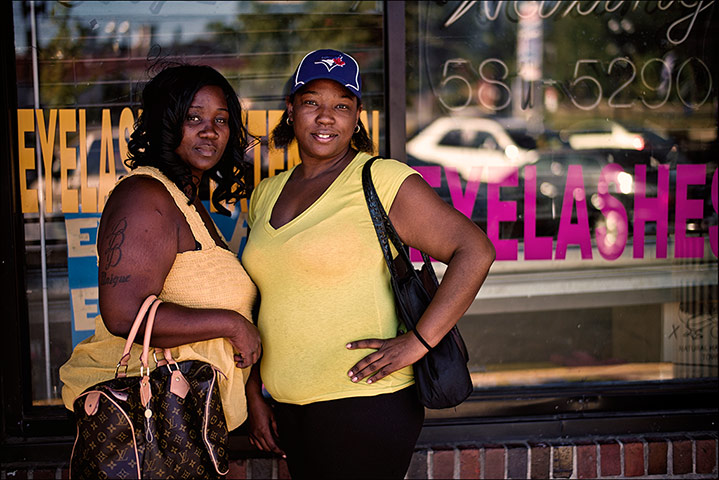 Pennsylvania: Belinda and Charlene outside a nail bar near Dupont Park
