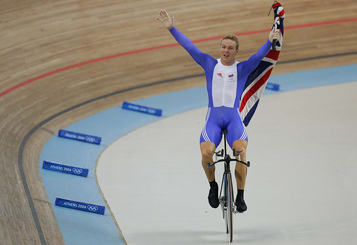 Brailsford timeline: Chris Hoy celebrates gold in 2004