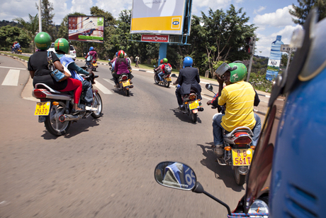 Kigali's speeding moto-taxis.